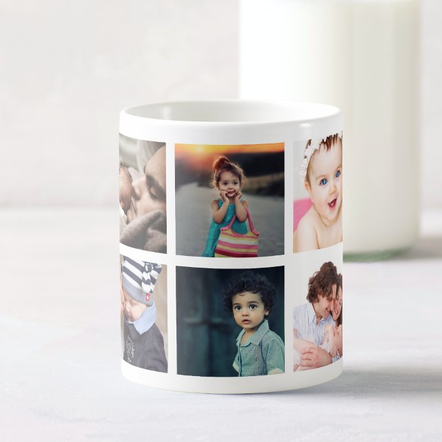 Taza De Café Collage de fotos de bebé familiar personalizado (Subido por el creador)