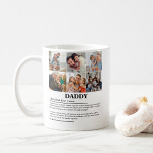 Taza De Café Collage de fotos de definición de papi personaliza