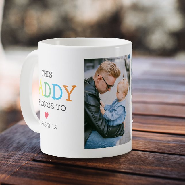 Taza De Café Collage de fotos De 'Este Papi Pertenece' (Subido por el creador)