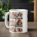 Taza De Café Collage de fotos de Instagram con 9 fotos cuadrada<br><div class="desc">¡Usa tus fotos sin marcos en esta! Añade tus fotos e instantáneas favoritas a esta tira para un divertido guardián de la memoria. Una forma artística de mostrar tus mejores fotos para compartir fotos.</div>