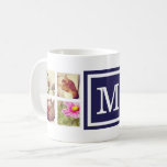 Taza De Café Collage de fotos de Instagram Monograma de la Mari<br><div class="desc">Añade 8 o más de tus fotos favoritas de Instagram y personaliza con tu texto inicial de monograma u otro texto personalizado. Puede seleccionar entre varias opciones de tamaño, estilo y color de la taza. Haga clic en Personalizar para mover fotos y fuentes de texto personalizar y colores para crear...</div>