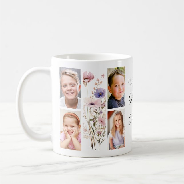 Taza De Café Collage de fotos de la abuela  (Izquierda)