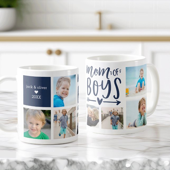 Taza De Café Collage de fotos de la Mamá Cuta de los Niños (Subido por el creador)