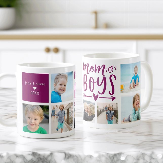 Taza De Café Collage de fotos de la Mamá Cuta de los Niños (Subido por el creador)