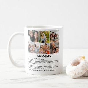 Taza De Café Collage de fotos de mami definición 6 personalizad