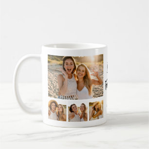 Taza De Café Collage de fotos de mejores amigos personalizado