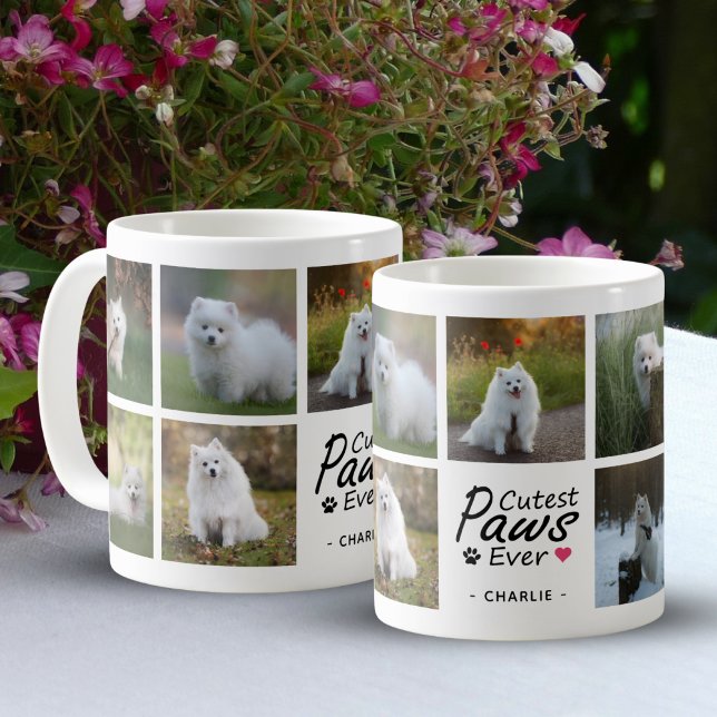 Taza De Café Collage de fotos de perros de familia moderna con  (Subido por el creador)