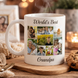 Taza De Café Collage de fotos del mejor abuelo del mundo