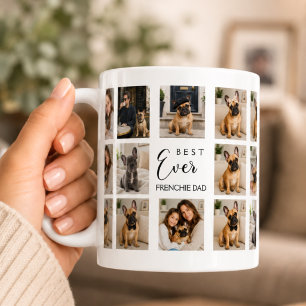 Taza De Café Collage de fotos del padre con Bulldog Francés