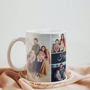 Taza De Café Collage de fotos familiar 6 fotos café Mug