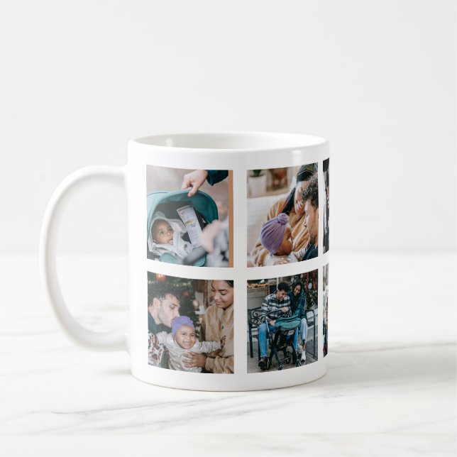 Taza De Café Collage de fotos familiar feliz y lúdico (Izquierda)
