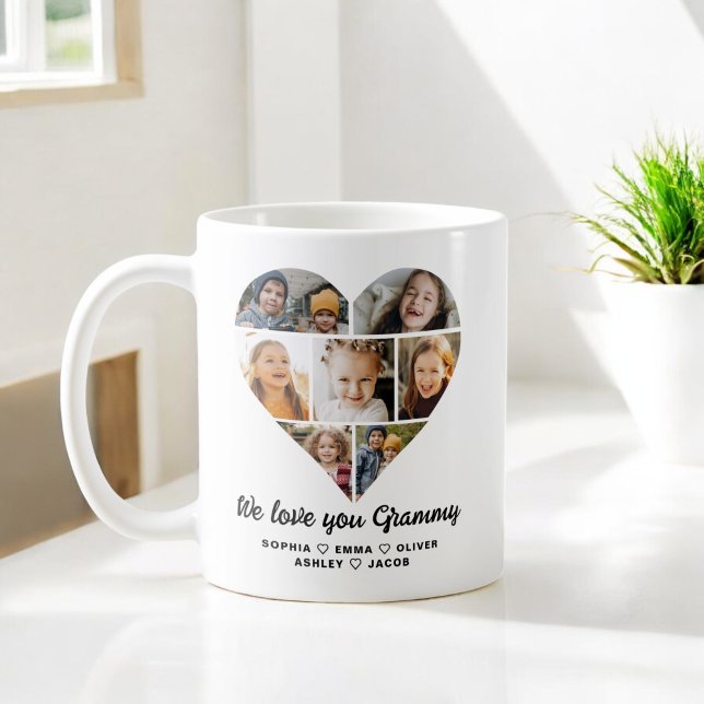 Taza De Café Collage de fotos familiar Grammy (Subido por el creador)