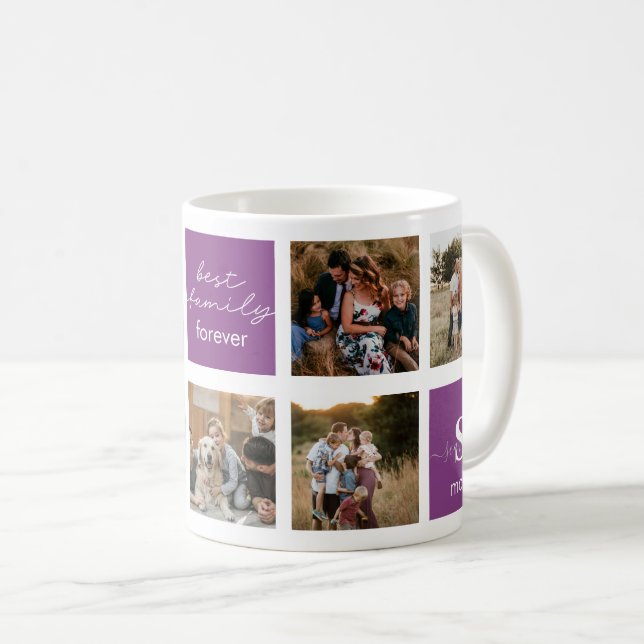 Taza De Café Collage de fotos familiar personalizado Mug - Mejo (Anverso derecho)