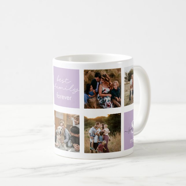 Taza De Café Collage de fotos familiar personalizado Mug - Mejo (Anverso derecho)