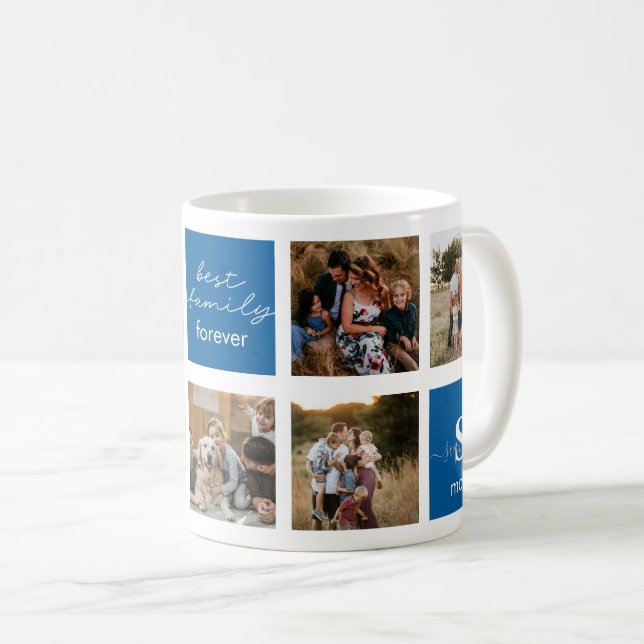 Taza De Café Collage de fotos familiar personalizado Mug - Mejo (Anverso derecho)