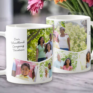 Taza De Café Collage de Fotos Familiares - 5 Fotos y Texto Pers