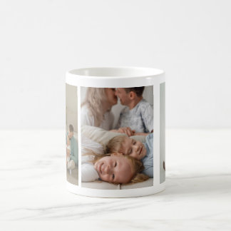 Taza De Café Collage de Fotos Familiares Personalizadas