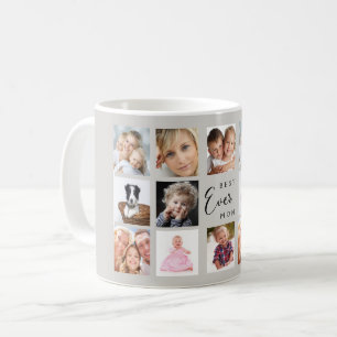 Taza De Café Collage de fotos gris de mamá madre