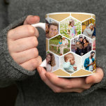 Taza De Café Collage de fotos Honeycomb 17 Imagen<br><div class="desc">Crea tu propio mosaico fotográfico con un patrón de panal de miel. La plantilla de fotos está configurada para que añadas 17 de tus fotos favoritas de amigos, familia, mascotas, vacaciones, etc. Las imágenes se mostrarán en forma hexagonal para formar el peine de miel, trabajando en filas de izquierda a...</div>