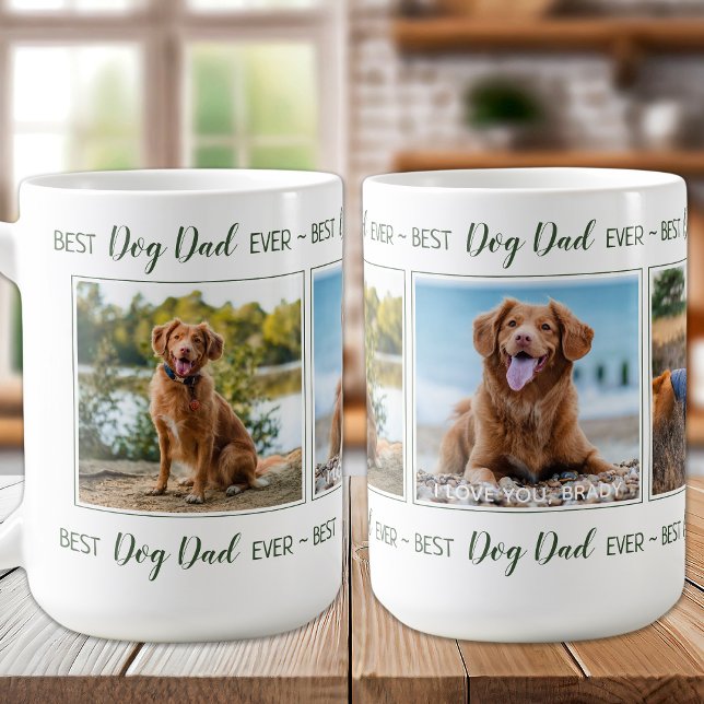 Taza De Café Collage de fotos Mascota personalizado Dog Dad (Subido por el creador)