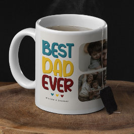 Taza De Café Collage de fotos "Mejor Papá De La Historia" De La