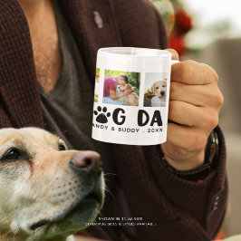 Taza De Café Collage de fotos moderno de impresión BEST DOG DAD