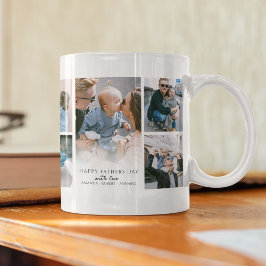 Taza De Café Collage de Fotos Moderno Día del Padre