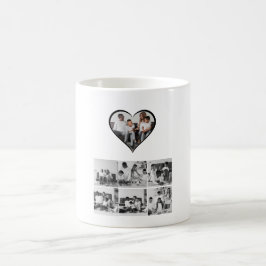 Taza De Café Collage de fotos negro y blanco 7