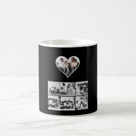 Taza De Café Collage de fotos negro y blanco 7