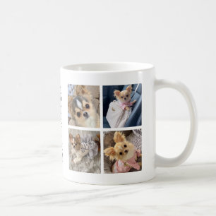 Taza De Café Collage de Fotos Personalizadas Datos de la Raza d