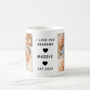 Taza De Café Collage de fotos personalizadas de la abuela   Día