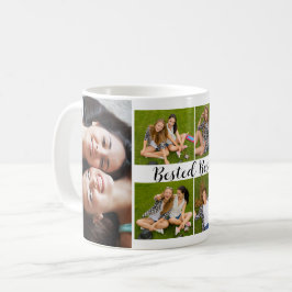 Taza De Café Collage de Fotos Personalizadas de Mejor Amigo