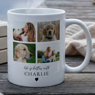 Taza De Café Collage de Fotos Personalizadas de Perro Regalo Pe