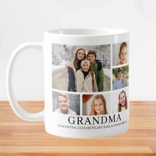 Taza De Café Collage de Fotos Personalizadas para Abuela