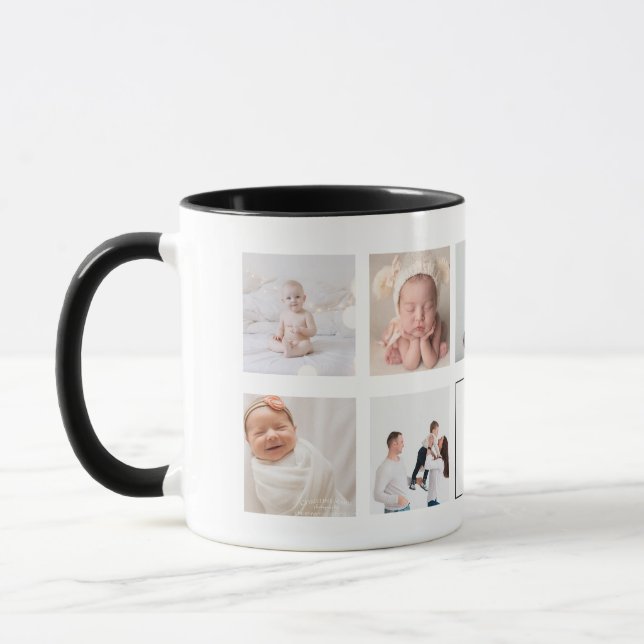 Taza de café | Collage de fotos personalizado (Izquierda)