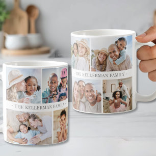 Taza De Café Collage de Fotos Personalizado Crea el Tuyo