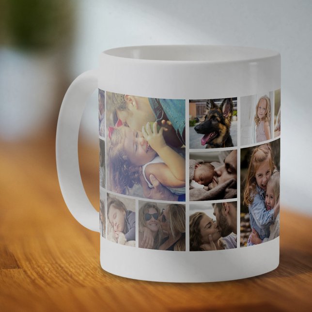 Taza De Café Collage de fotos personalizado de 19 plazas (Subido por el creador)
