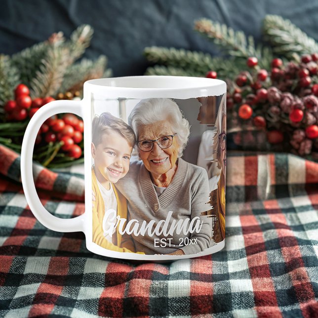Taza De Café Collage de fotos personalizado de la elegante y mo (Subido por el creador)