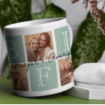 Taza De Café Collage de fotos Personalizado de los Mejores Amig<br><div class="desc">¡Celebra tu vínculo inquebrantable con esta foto-foto-tonta de los "Mejores Amigos para siempre"! Con letras en negrita "BFF" y espacio para 7 de tus fotos favoritas, este diseño te permite crear tu propio keepsake personalizado. Añade tus nombres o un mensaje sincero para hacerlo único tuyo. Esta taza es un regalo...</div>