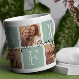 Taza De Café Collage de fotos Personalizado de los Mejores Amig
