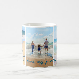 Taza De Café Collage de fotos personalizado de su familia Coffe