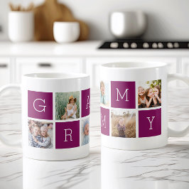 Taza De Café Collage de fotos personalizado Grammy