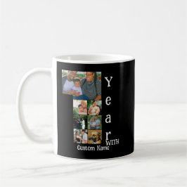Taza De Café Collage de fotos personalizado para 1er aniversari