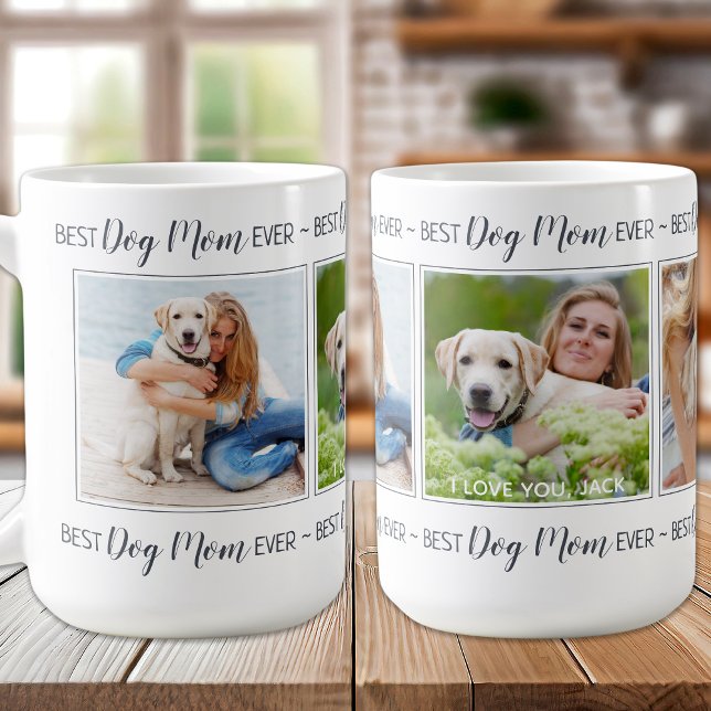 Taza De Café Collage de fotos personalizado Perro Mamá Café Mug (Subido por el creador)