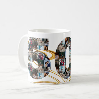 Taza De Café Collage de fotos Regalos de 50 años por año