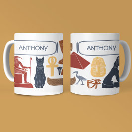 Taza De Café Collage de gráficos egipcios del Antiguo Egipto