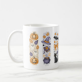 Taza De Café Collage de Halloween - Calabaza, fantasmas, bruja,