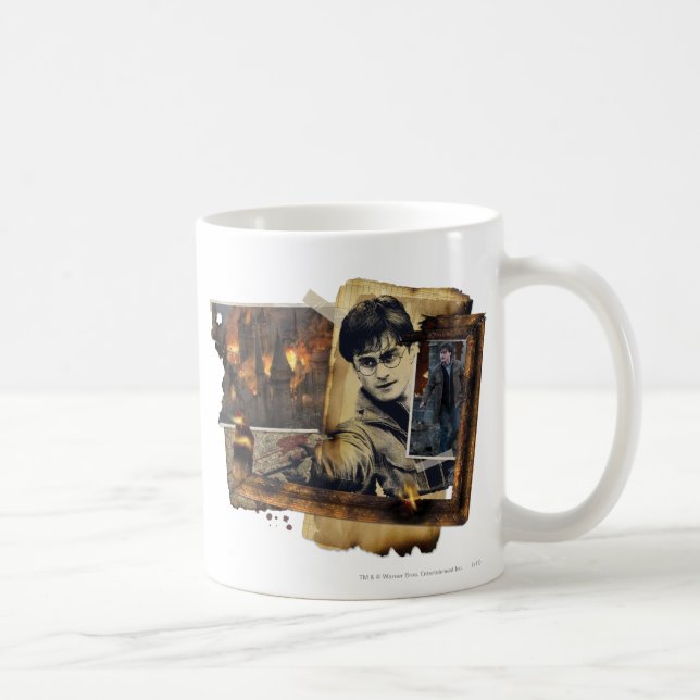 Taza De Café Collage de Harry Potter 7 (Derecha)