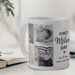 Taza De Café Collage de imágenes del Día de la Madre | Mami<br><div class="desc">Crea tu propio regalo especial de primer Día de la Madre con esta taza de café de collage de fotos tierno. Con 8 fotografías cuadradas y el texto 'Primer Día de la Madre', la palabra Madre está en escritura moderna, un lindo corazón rojo que puede cambiarse a cualquier color, amor...</div>