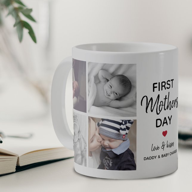 Taza De Café Collage de imágenes del Día de la Madre | Mami (Subido por el creador)